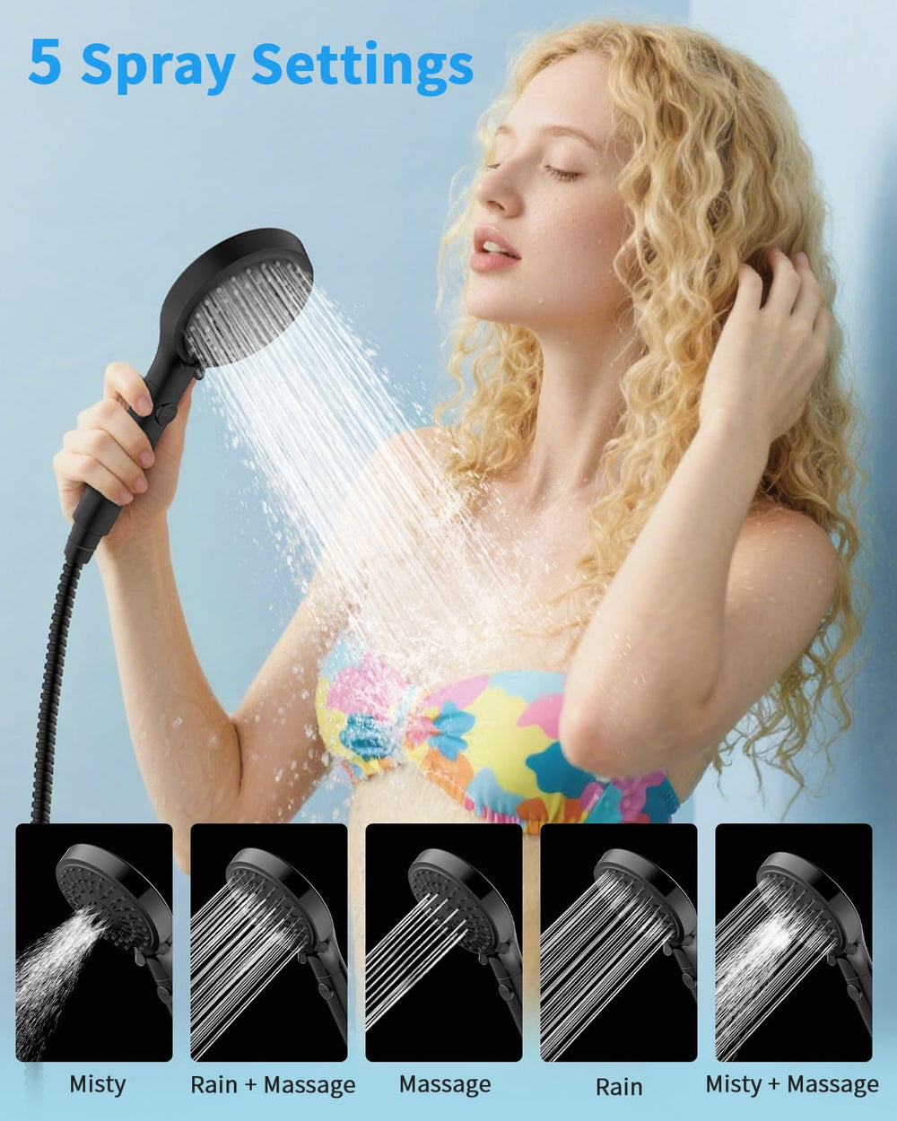 FASDUNT self-cleaning silicone nozzles reduce grime buildup.