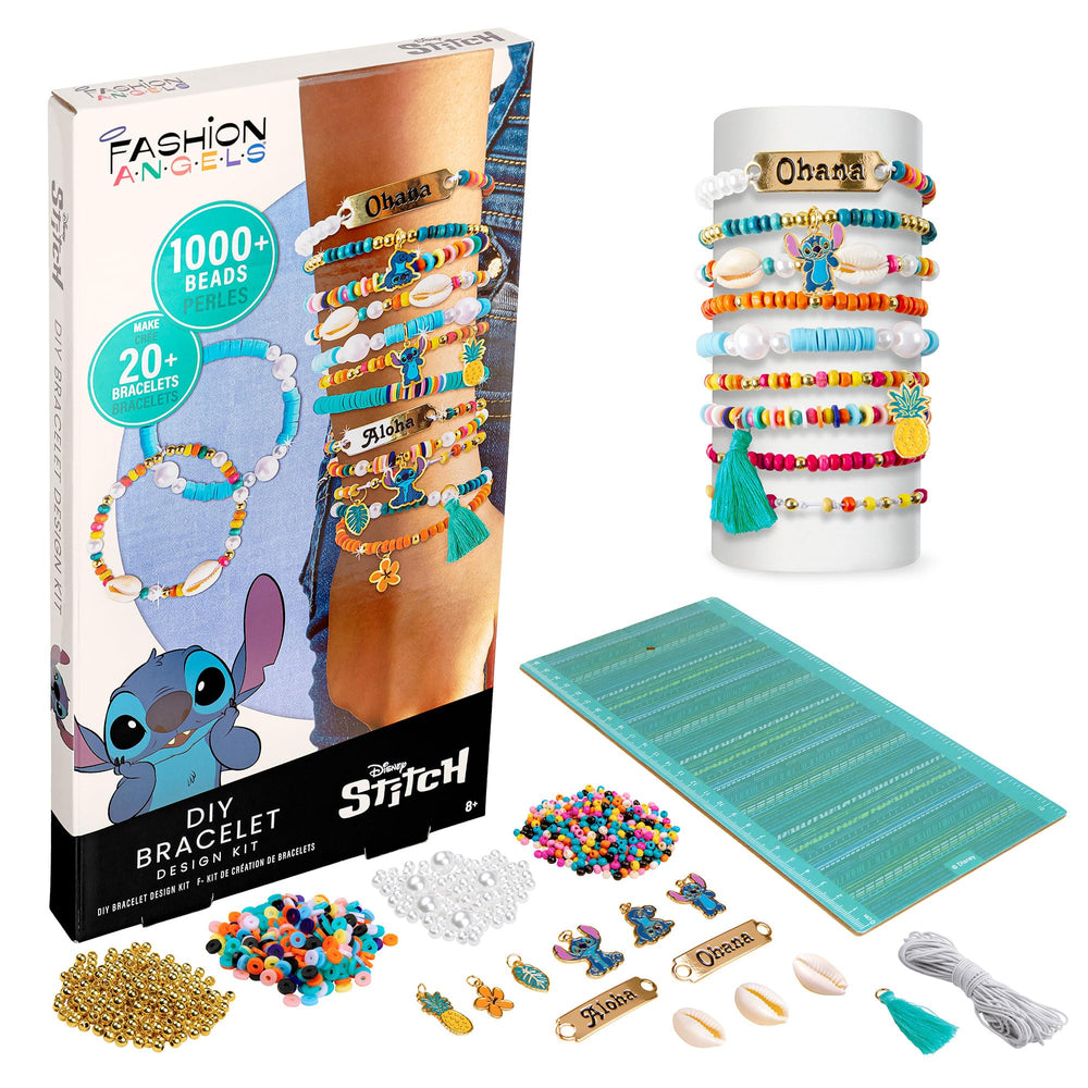 Fashion Angels Disney Stitch beads close-up for vibrant, creative bracelet ideas