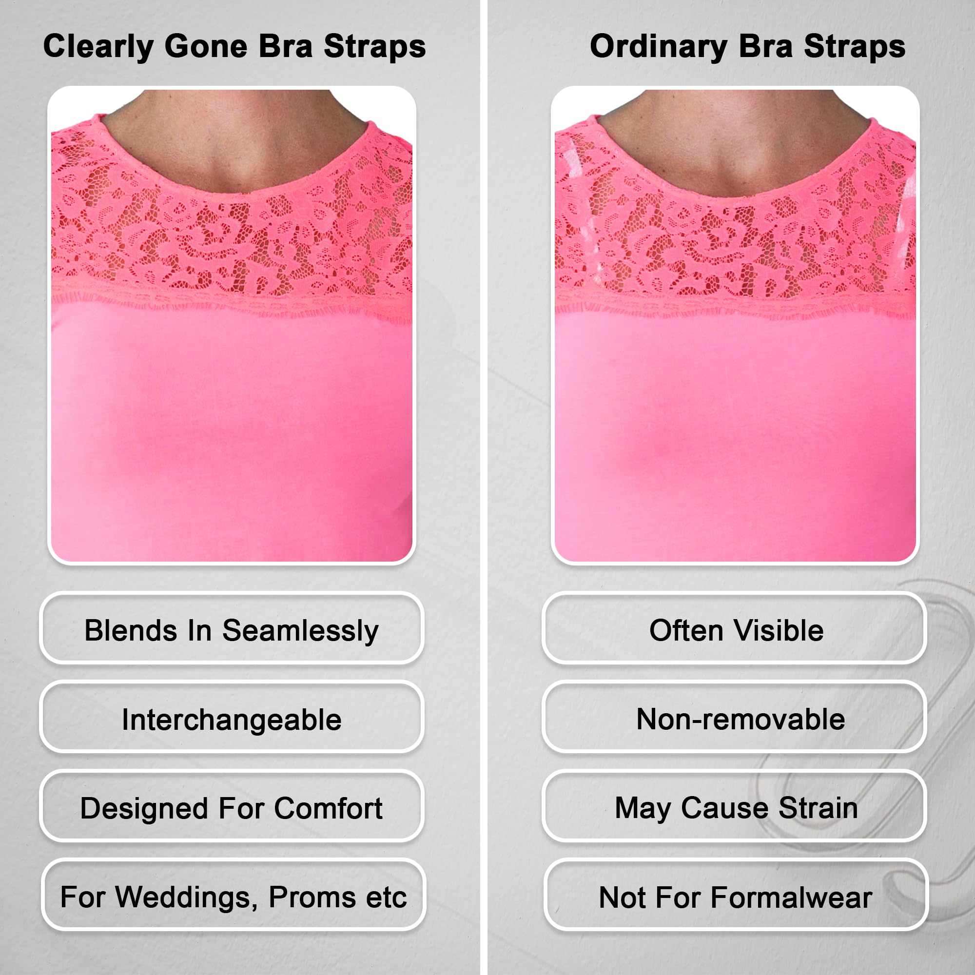 Fashion First Aid invisible support under sheer fabrics with no shine.