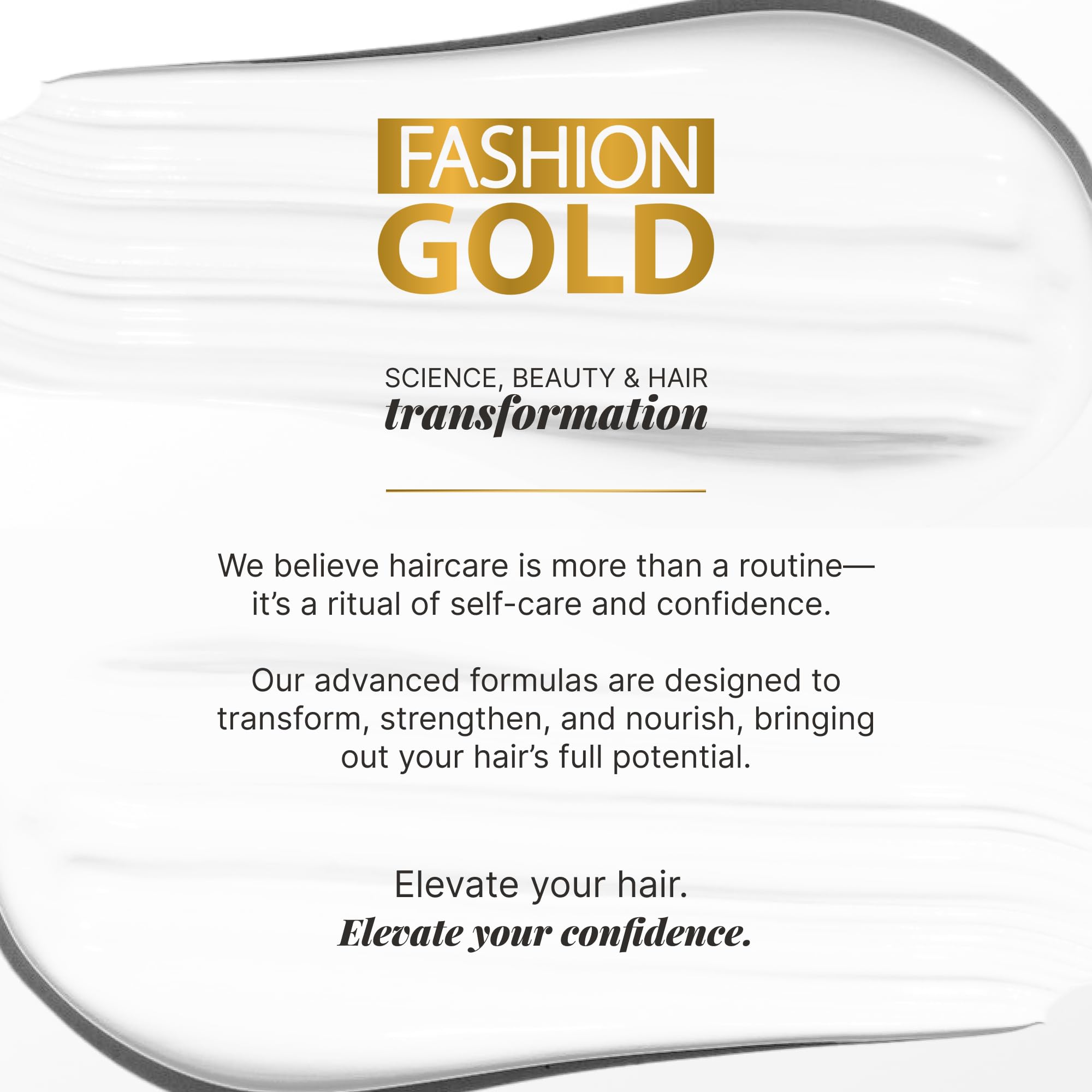 Fashion Gold shine-hair after treatment looks glossy and sleek.