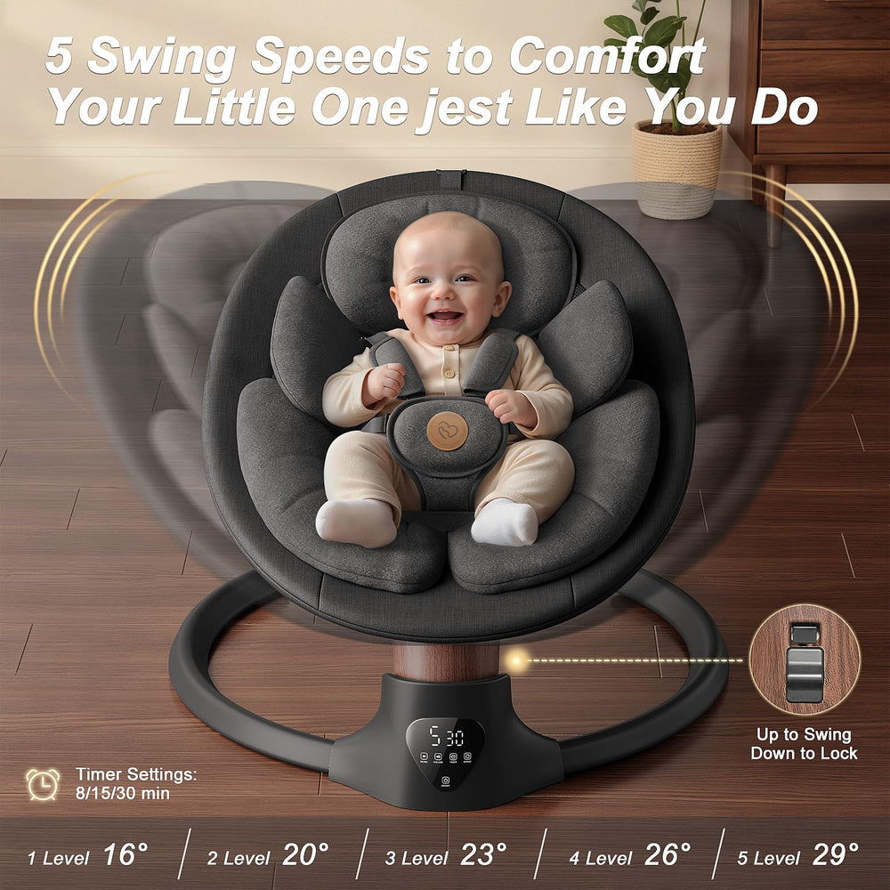 FasonBaby swing offers 10 melodies to calm and entertain infants
