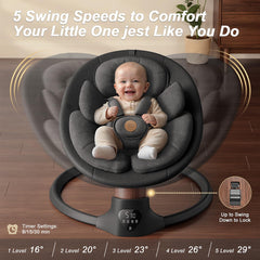 FasonBaby swing offers 10 melodies to calm and entertain infants