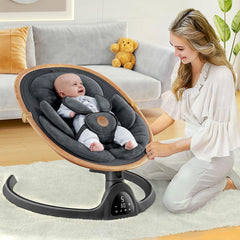 FasonBaby swing featuring built-in Bluetooth speaker for music