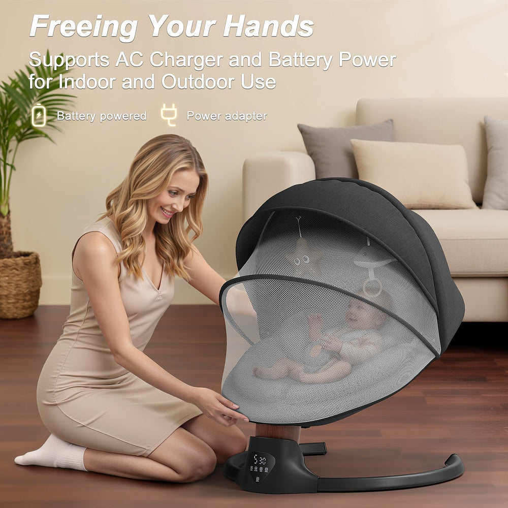 FasonBaby indoor-outdoor swing designed for flexible use at home or away