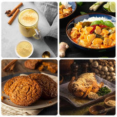 Fasori Ground Ginger Powder in a baking dish showing dessert versatility.