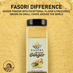 Fasori Ground Ginger Powder pour bottle ready for soups and curries.