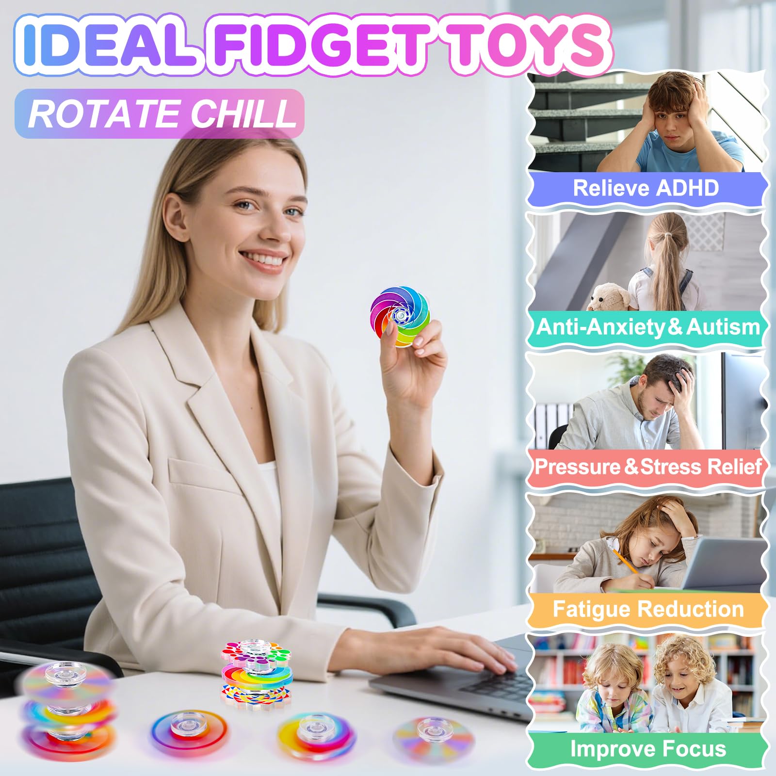 Fasray spinners make reliable party favors and prizes for events.