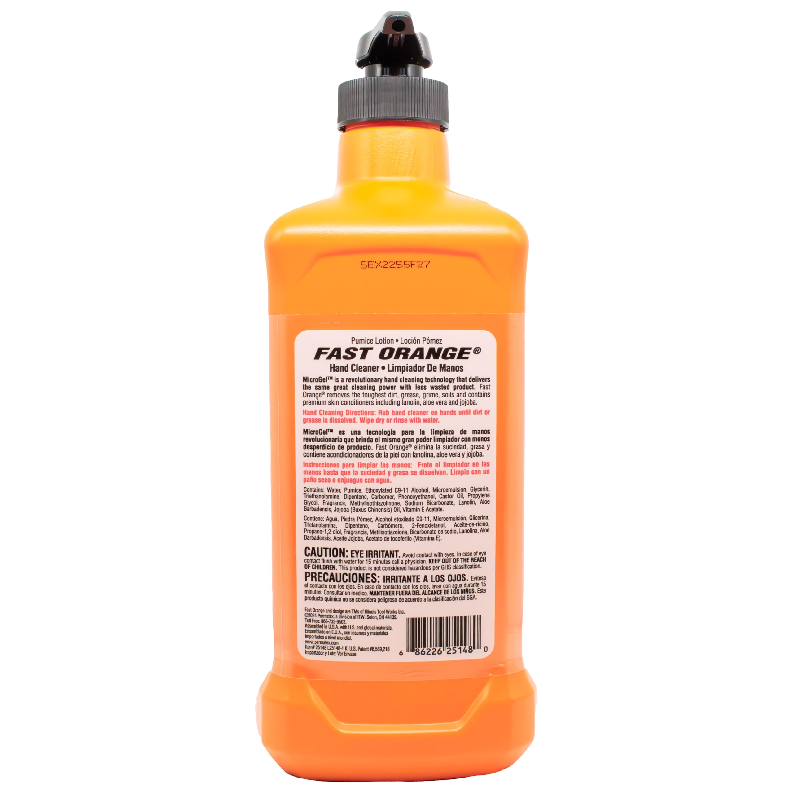 Fast Orange 25148 bottle pouring with citrus power to break down oil and grime.
