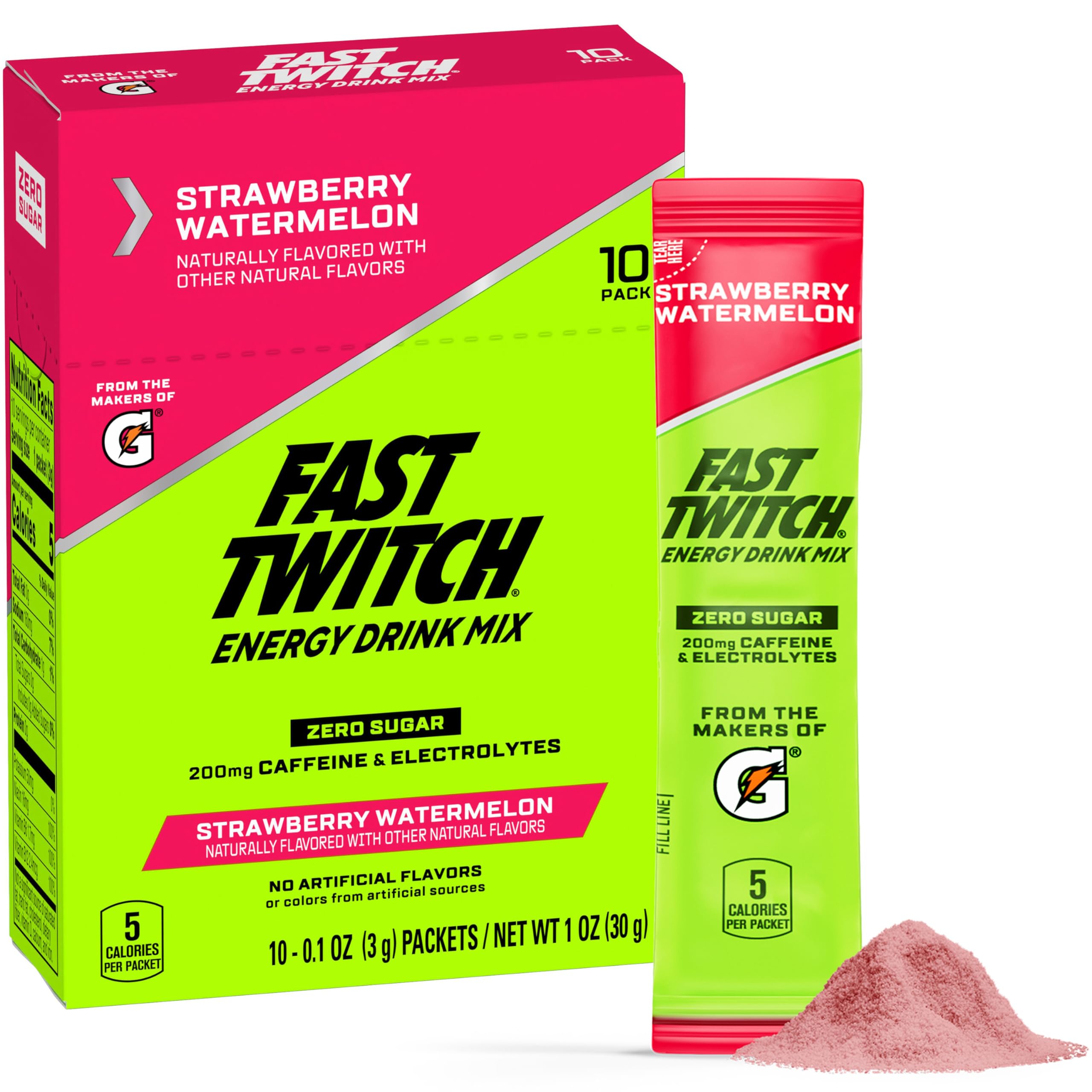 Fast Twitch Glacier Freeze packet ready to mix for on-the-go hydration