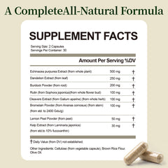 Fat Mobilization eight-plant complex highlights herbal detox and immune support.