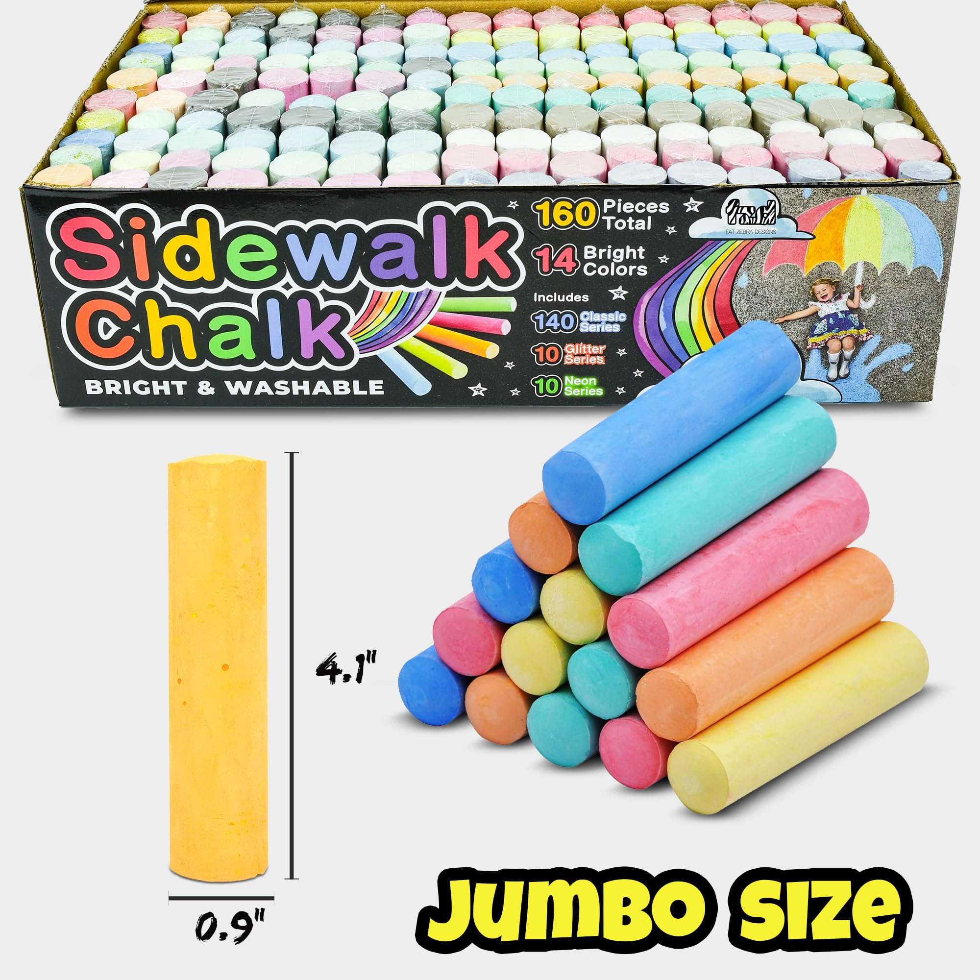 Fat Zebra Designs glitter chalk adds sparkle to murals and boards