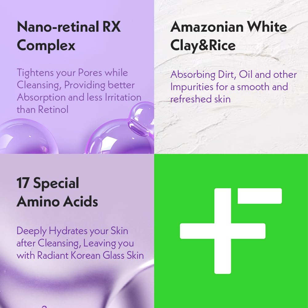 Nosca9 cleansing foam with white clay on clean skin.