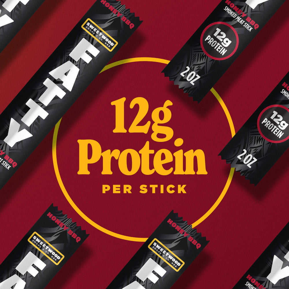 Fatty Meat Sticks Antibiotic-Free Pork shot emphasizes clean sourcing and care.