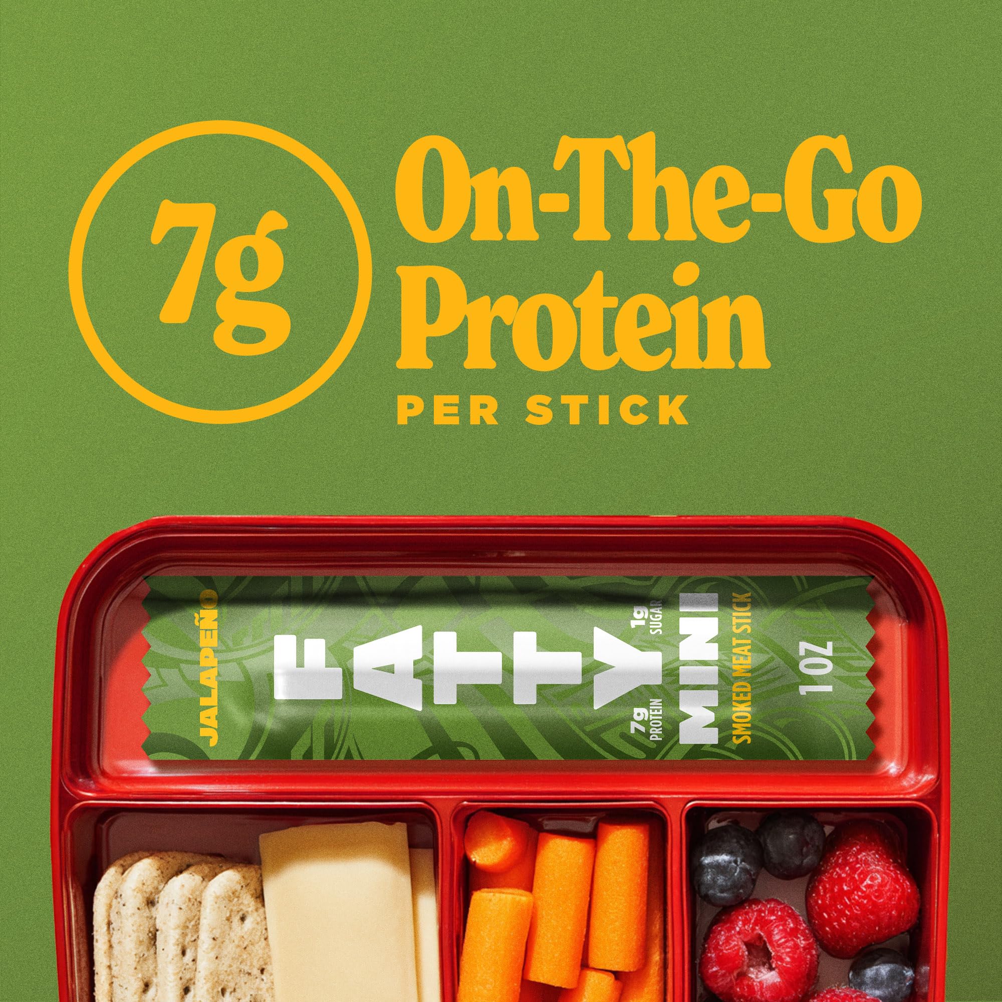 FATTY pork sticks raised without antibiotics highlighting clean ingredients