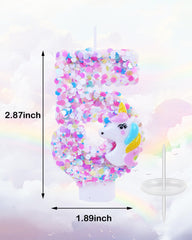 Fauaoy unicorn-themed birthday candles bring colorful sparkle to desserts.
