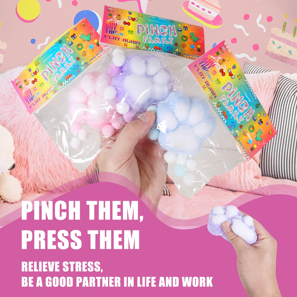 FauKait cat paw squishy color variations illustrating playful tones
