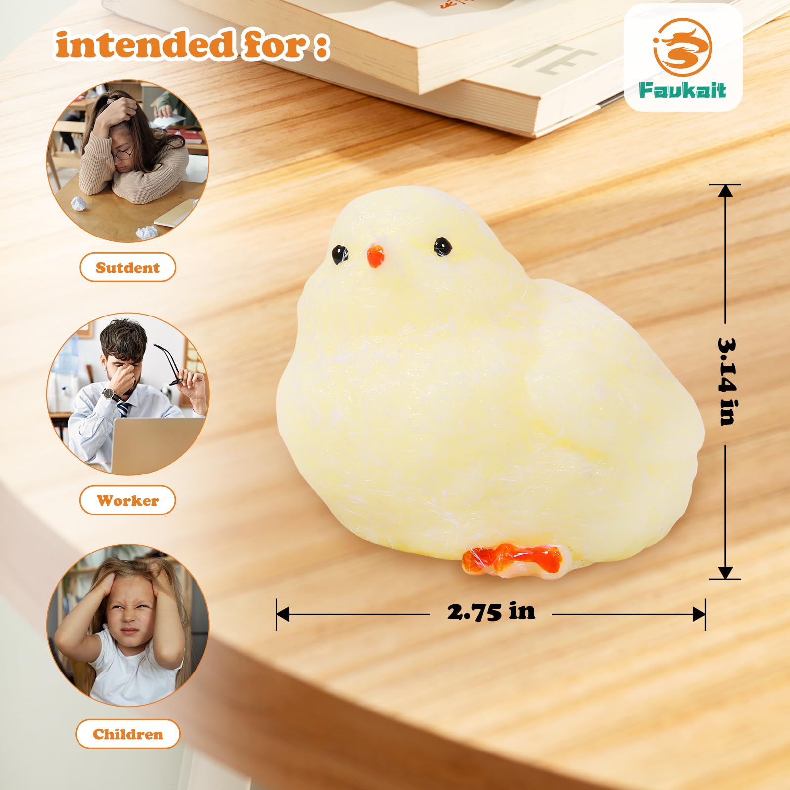 FauKait small chick toy for mindful fidgeting and focus
