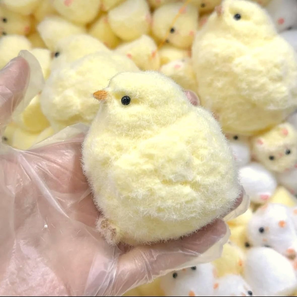 FauKait chick squeeze toy in soft silicone for stress relief and tactile play