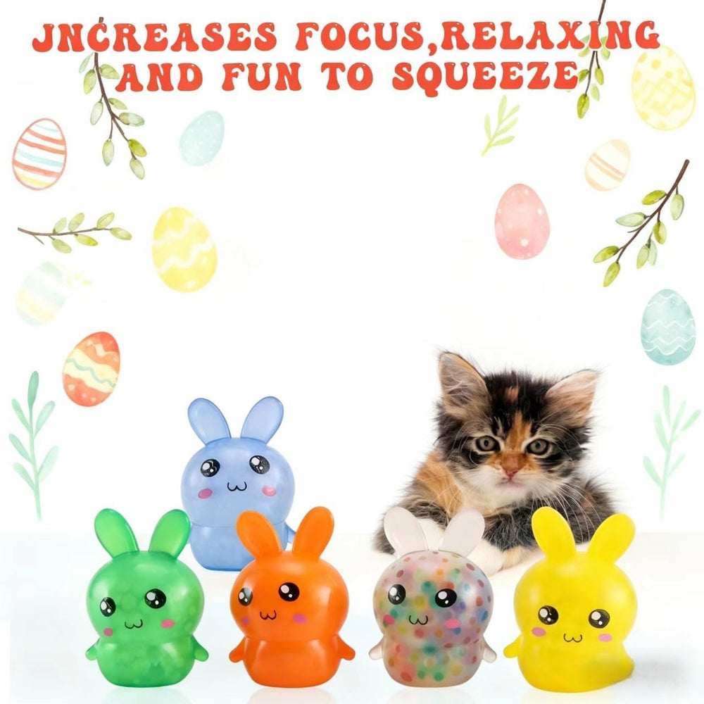 FauKait Easter bunny stress ball orange with satisfying squeeze for relaxation