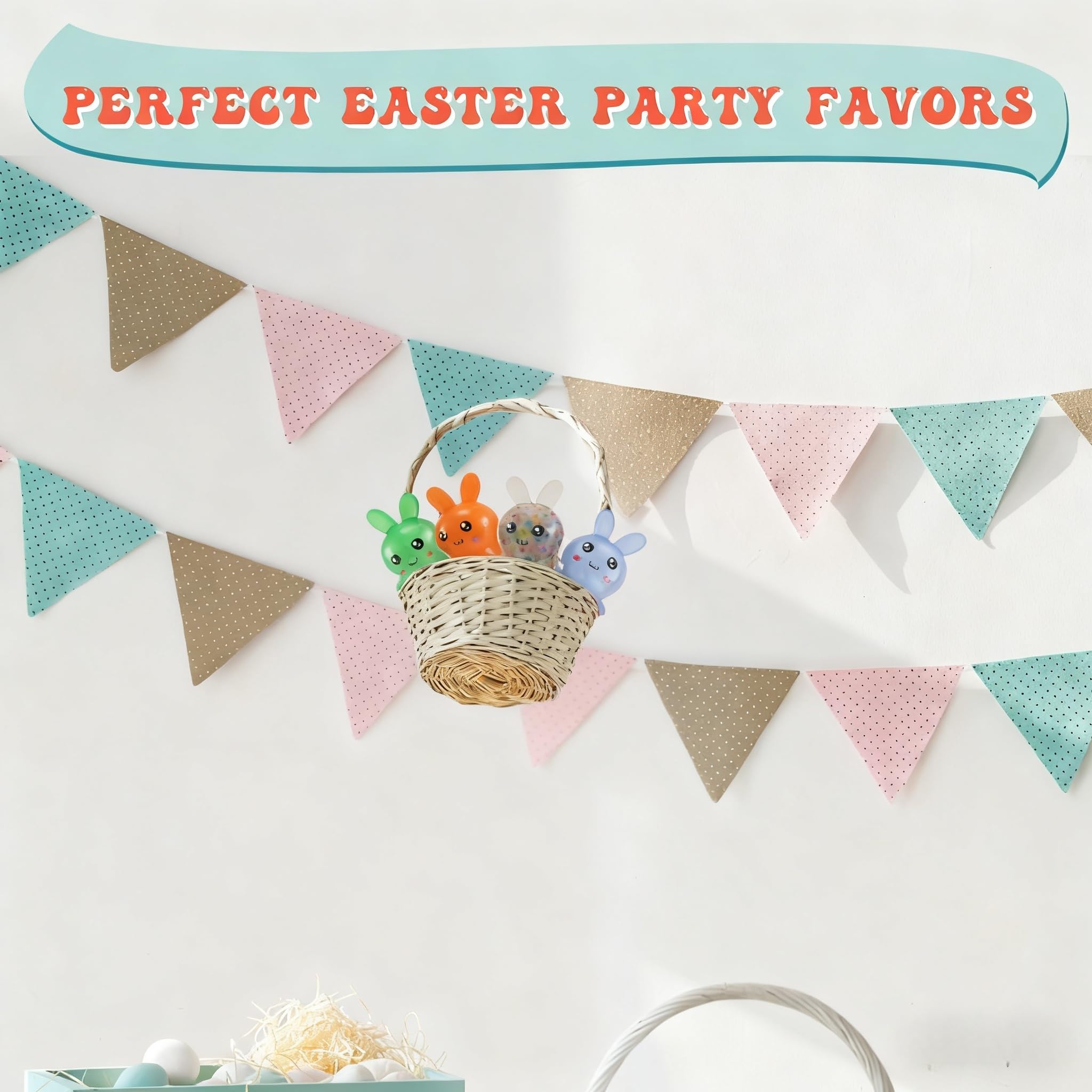 FauKait Easter bunny stress ball pack showing a versatile set for classrooms and offices