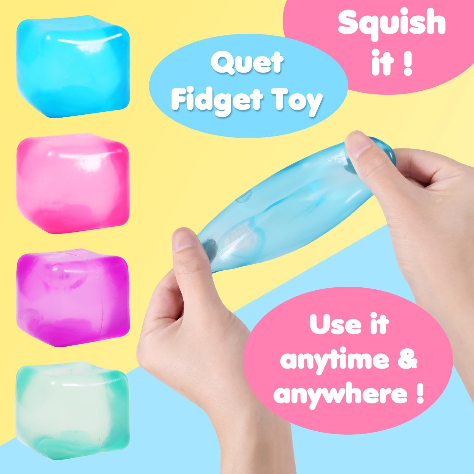 FauKait purple stress cube held for focused work or study.