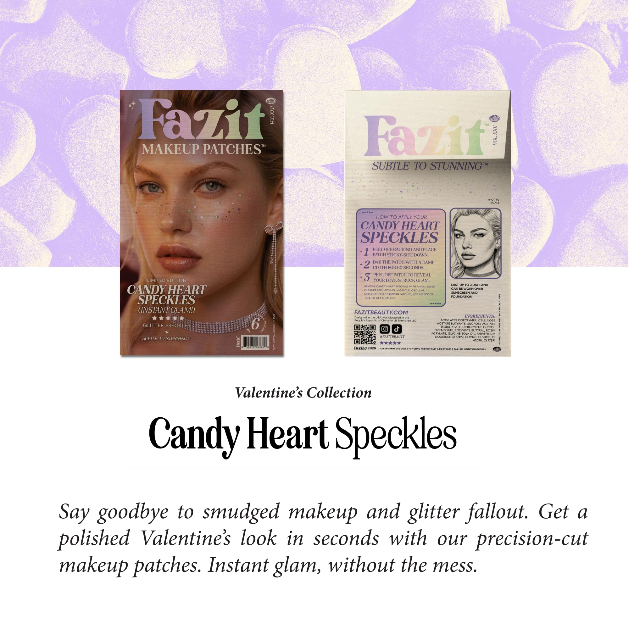 Fazit packaging shows glow-ready patches for versatile looks
