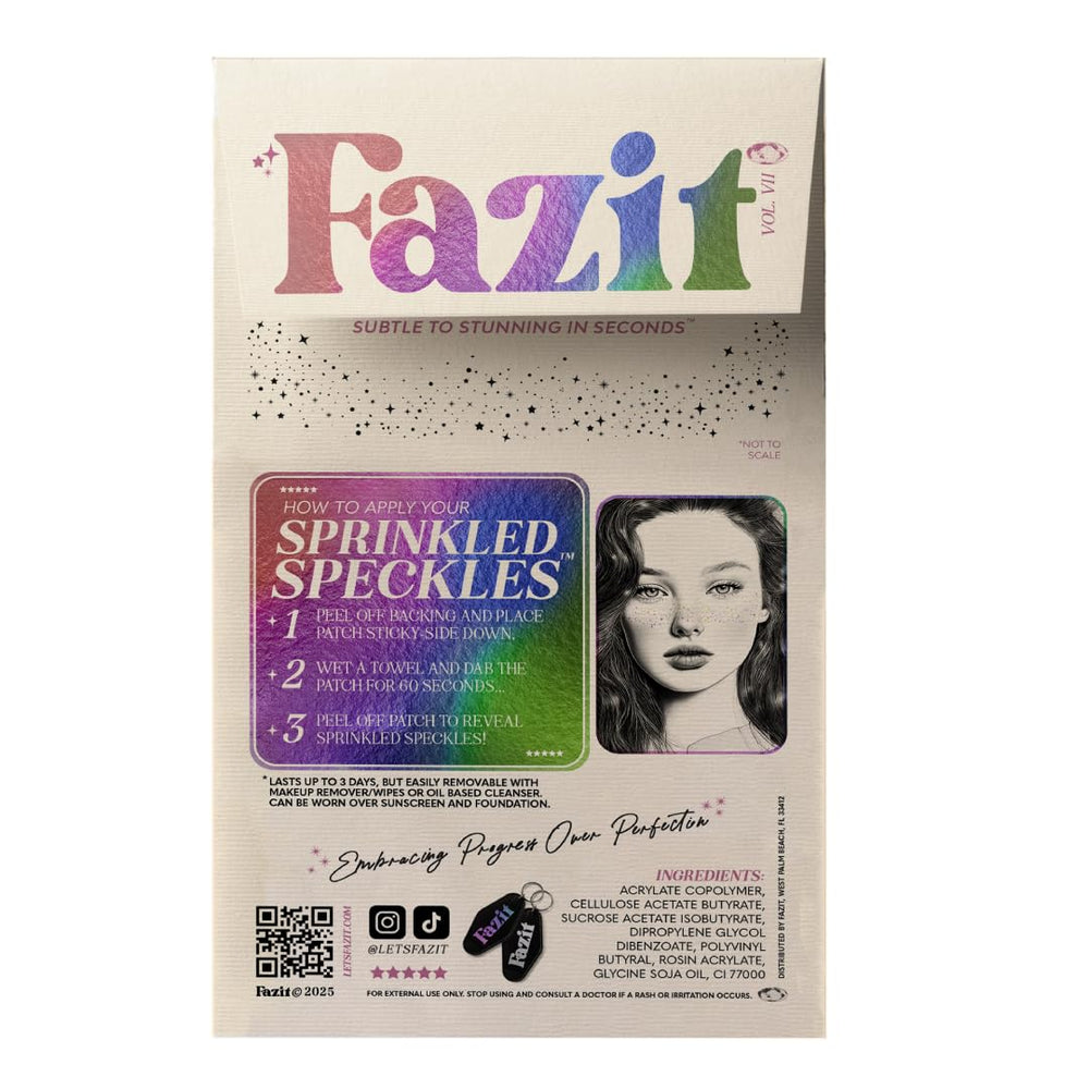 Fazit makeup patches sprinkled speckles being applied easily