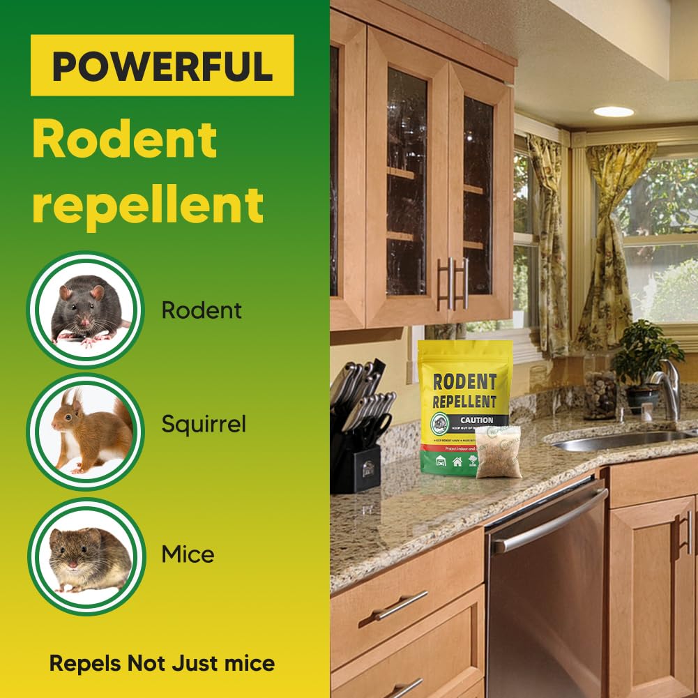 fcesiweg mint-scent rodent repellent with refreshing aroma deters mice.