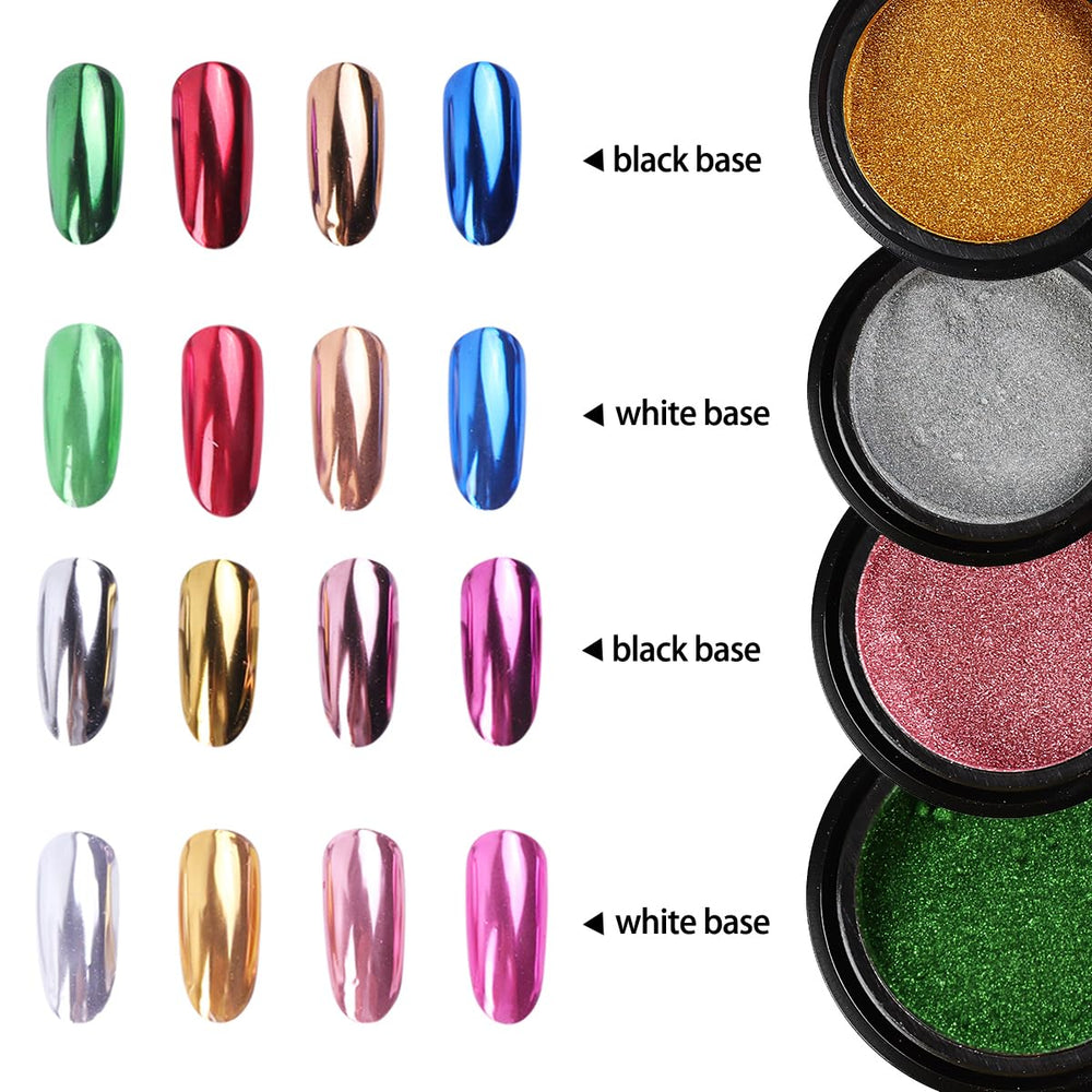 Fcozpjk chrome silver powder delivers high-shine metallic accents.