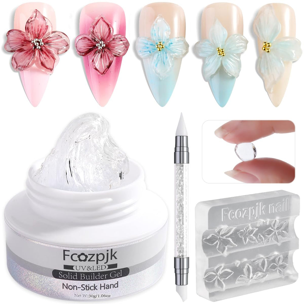 Fcozpjk clear builder gel bottle for durable nail extensions.