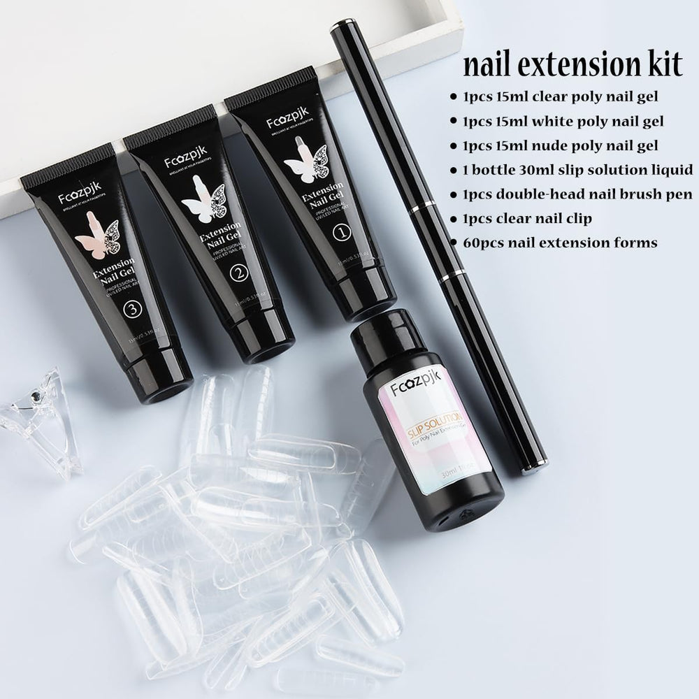 Fcozpjk poly extension gel white for crisp French tips at home