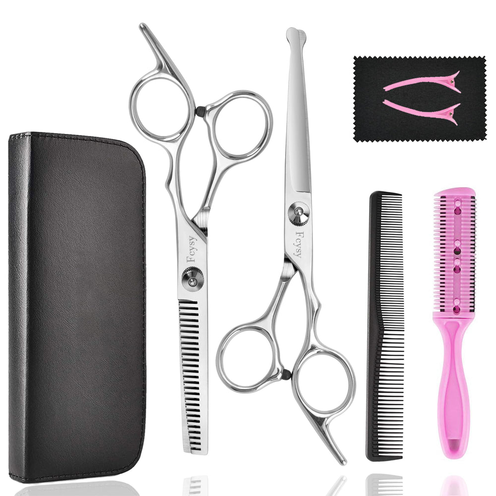 Fcysy 6in kids hair cutting scissors with round tips for safe home trimming