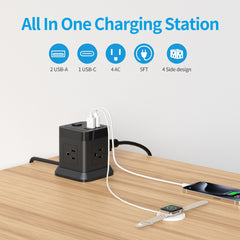 FDTEK power strip with cube layout for multiple devices.
