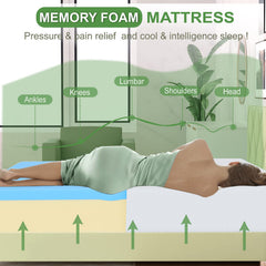FDW gel memory foam promotes cooler sleep and pressure relief