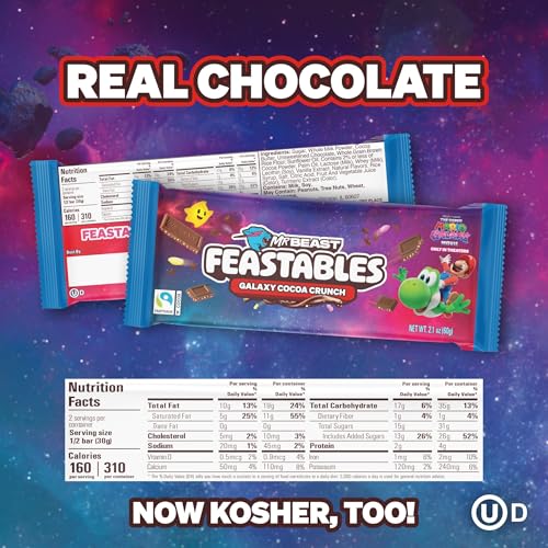 Feastables Galaxy bar packaging front, showcases the limited edition design perfect for gifting fans.