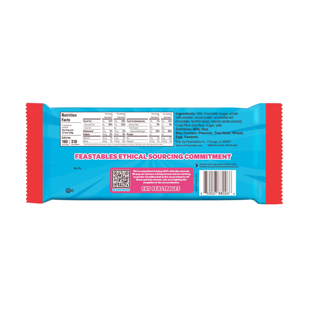 Feastables MrBeast Milk Chocolate Crunch Bar gift-ready pack for chocolate lovers.