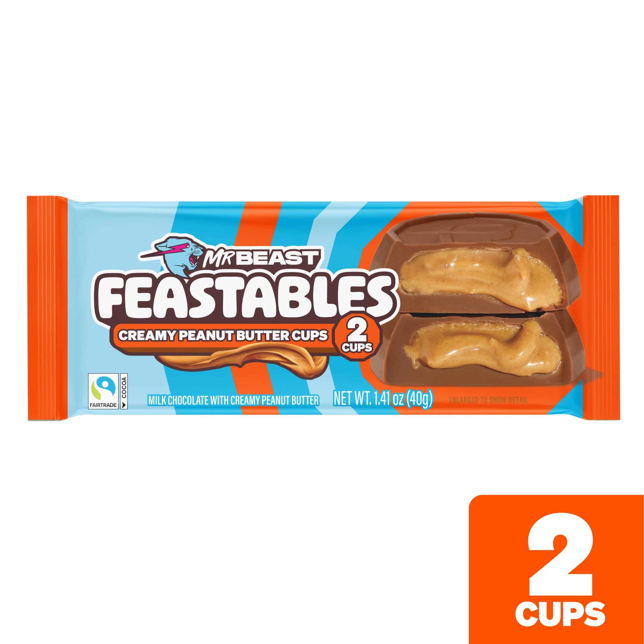 Feastables MrBeast peanut butter cups snack idea for lunchboxes and gifting