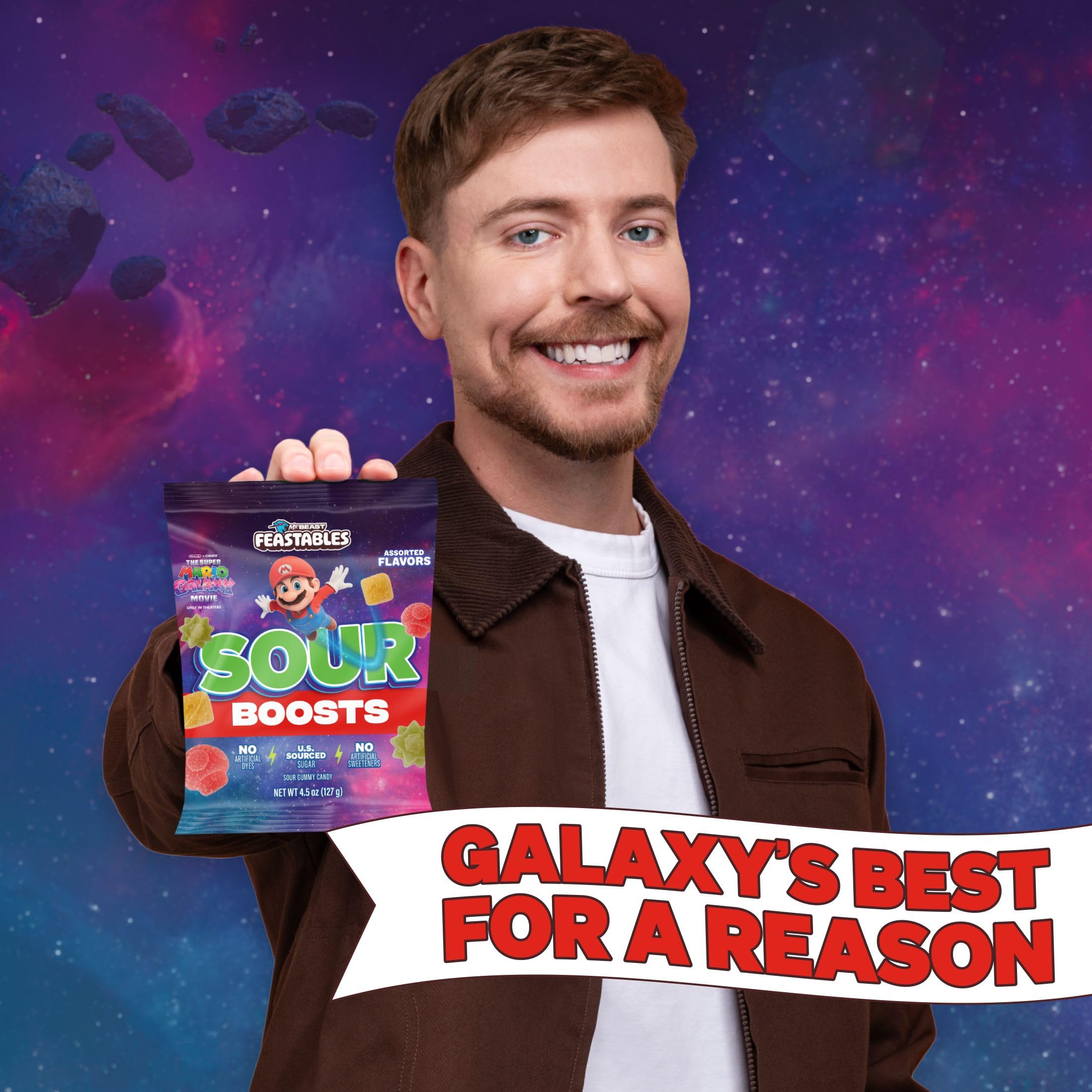 Feastables MrBeast Sour Boosts snacks are perfect for sharing at gatherings and movie nights