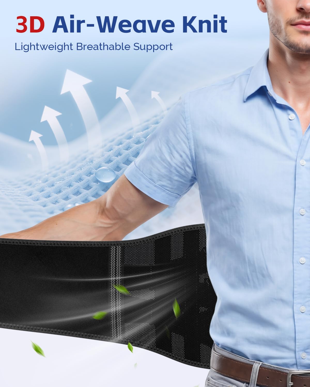 Breathable materials keep you cool while wearing the FEATOL back brace.