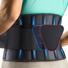 FEATOL back brace front view provides sturdy lower back support for daily activities.