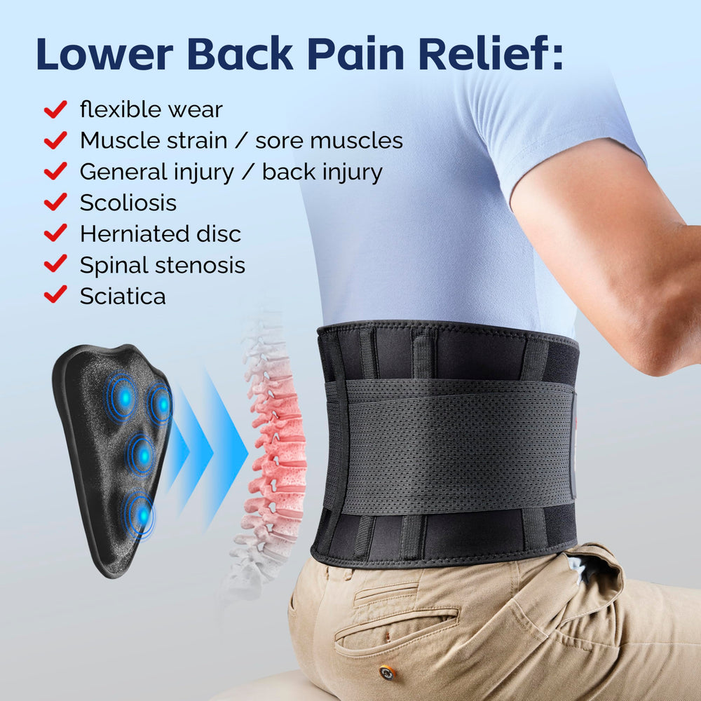 FEATOL lumbar belt with adjustable straps for secure fit at work