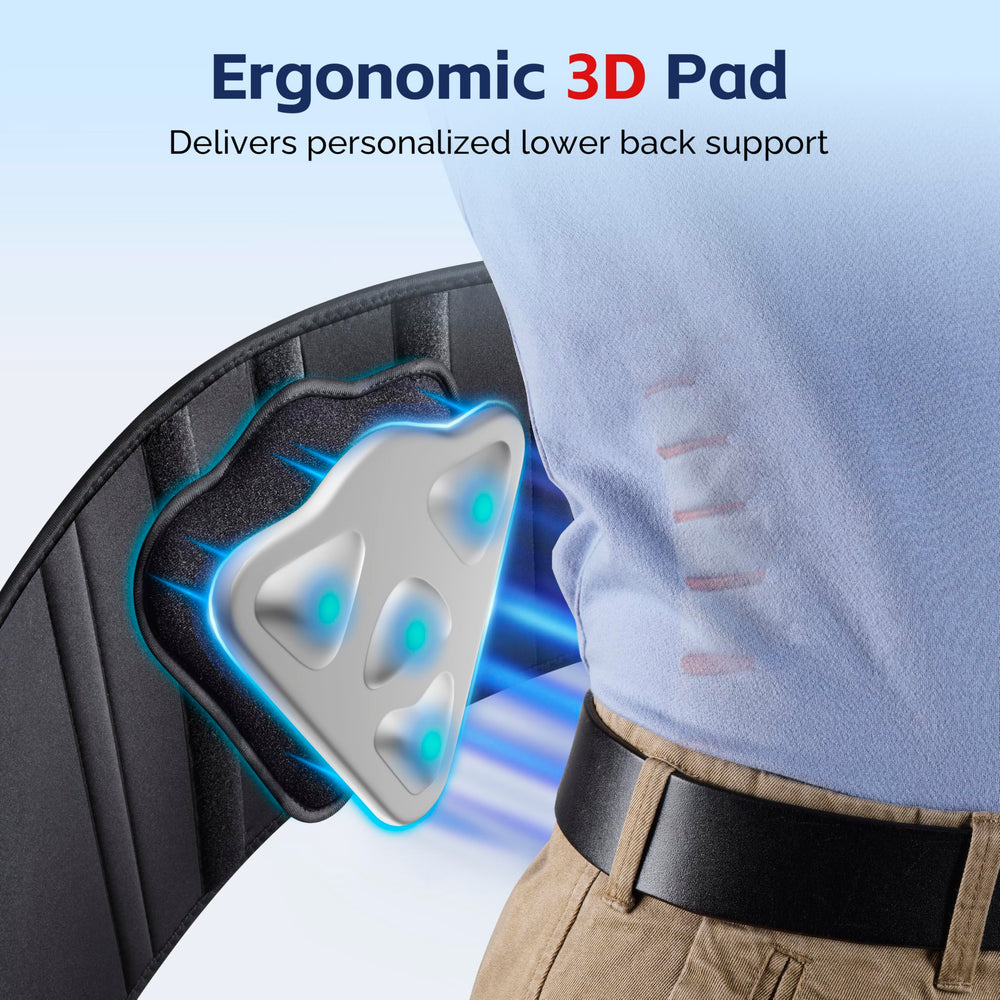 FEATOL back brace with breathable fabric for all-day comfort