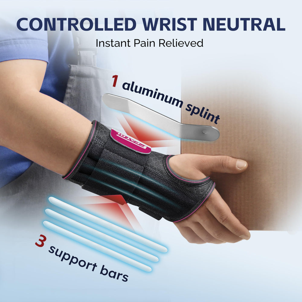 FEATOL Breathable air mesh fabric keeps wrists cool during wear.