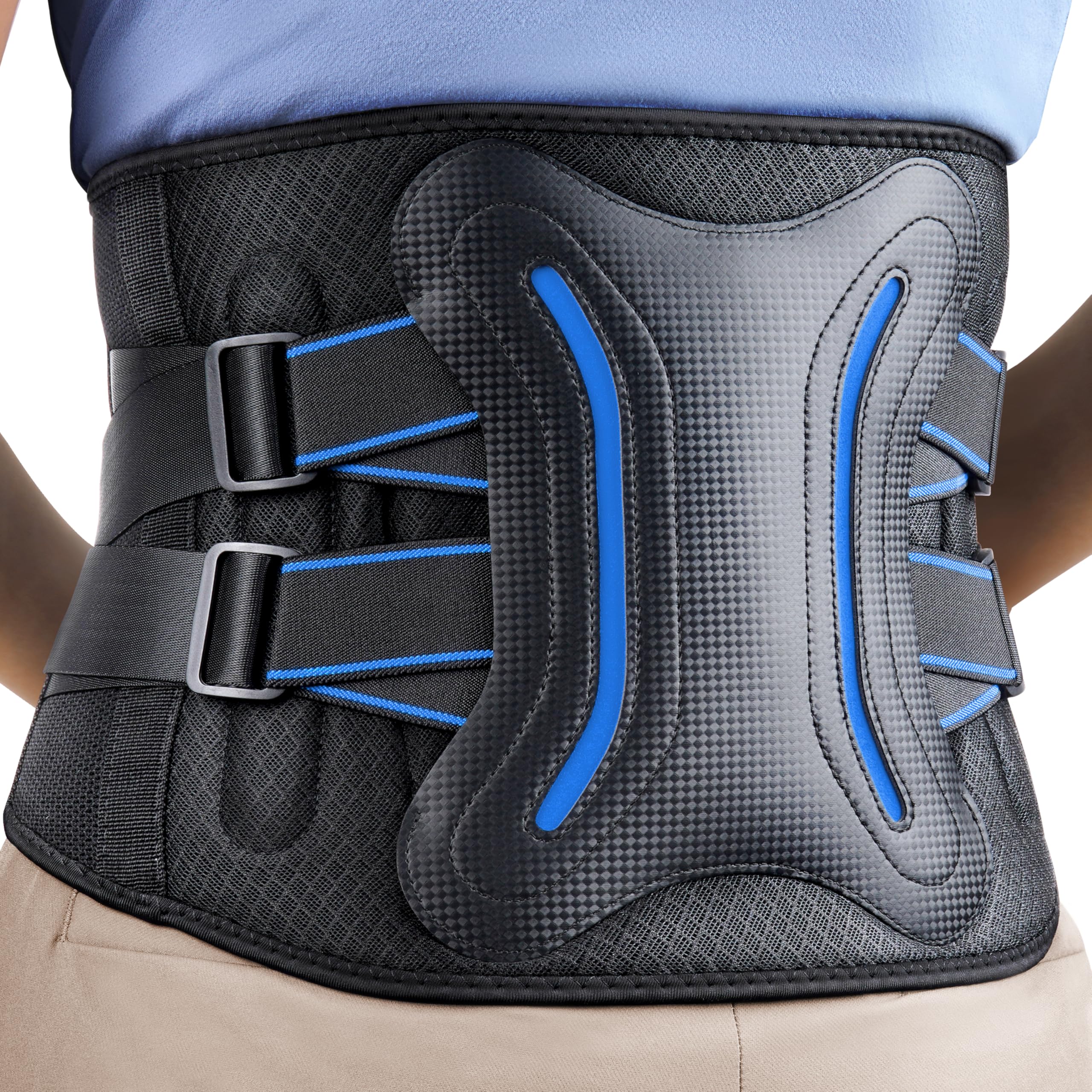 FEATOL lower back brace with reinforced stays for 360° support during daily lifting