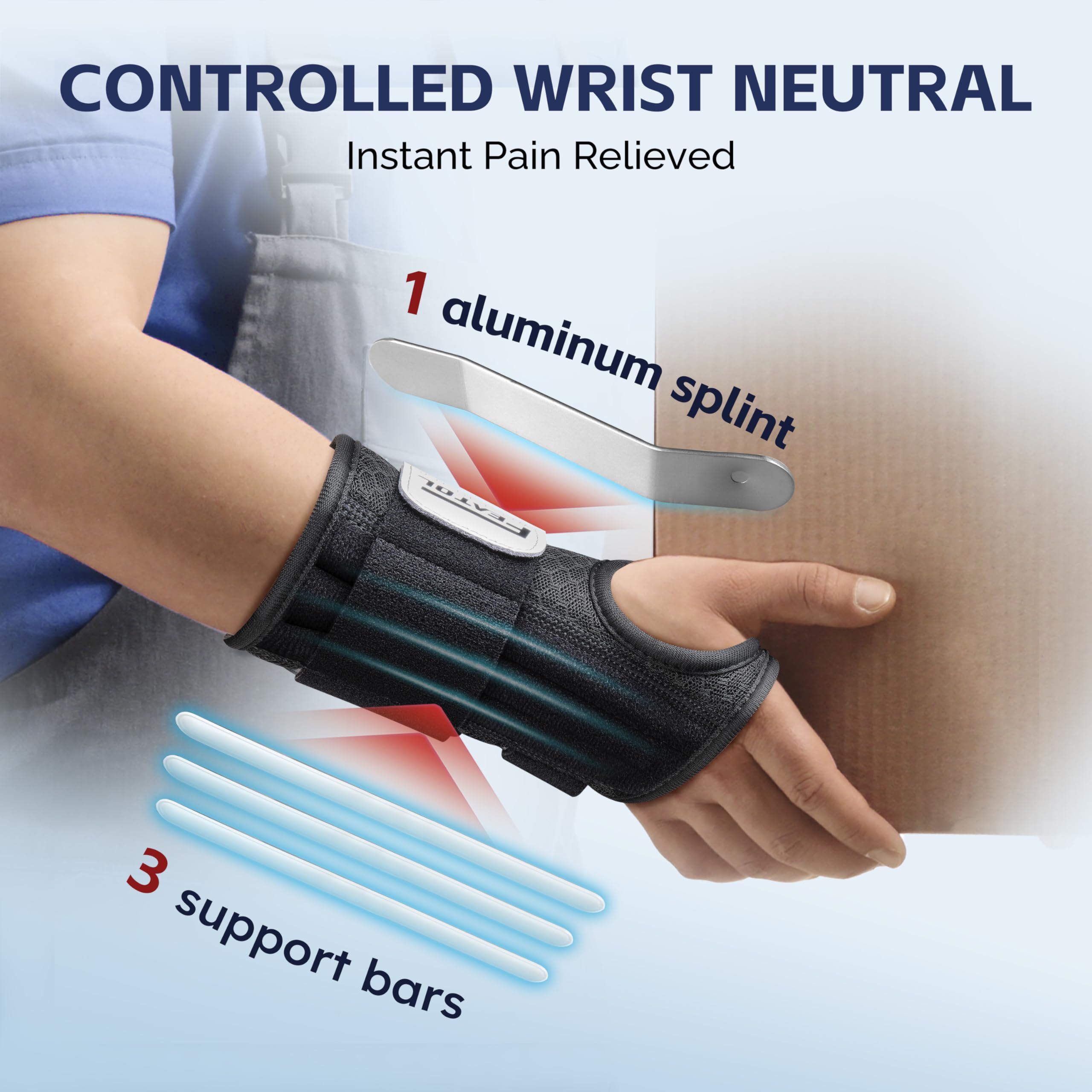 FEATOL left-hand wrist brace shown as part of the set