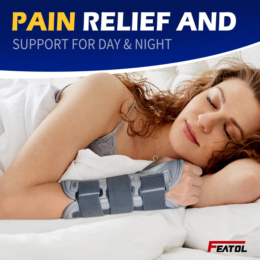FEATOL wrist brace with three Velcro straps for a secure, customizable fit