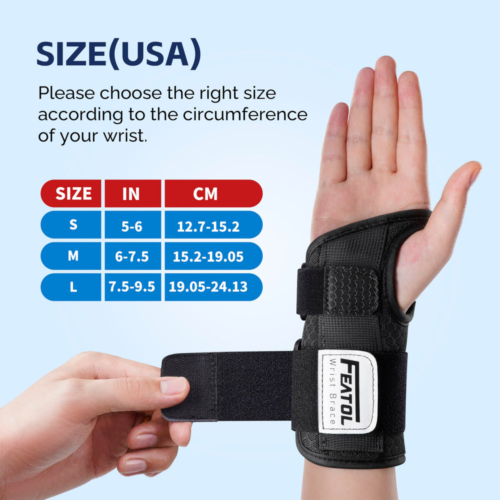 FEATOL wrist brace designed for work and typing tasks