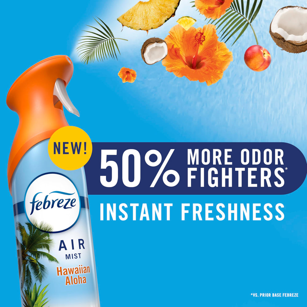 Febreze Air Mist Bora Bora Waters fine mist demonstrates even fragrance spread.