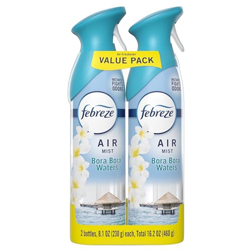 Febreze Air Mist Bora Bora Waters fine mist for air freshness.