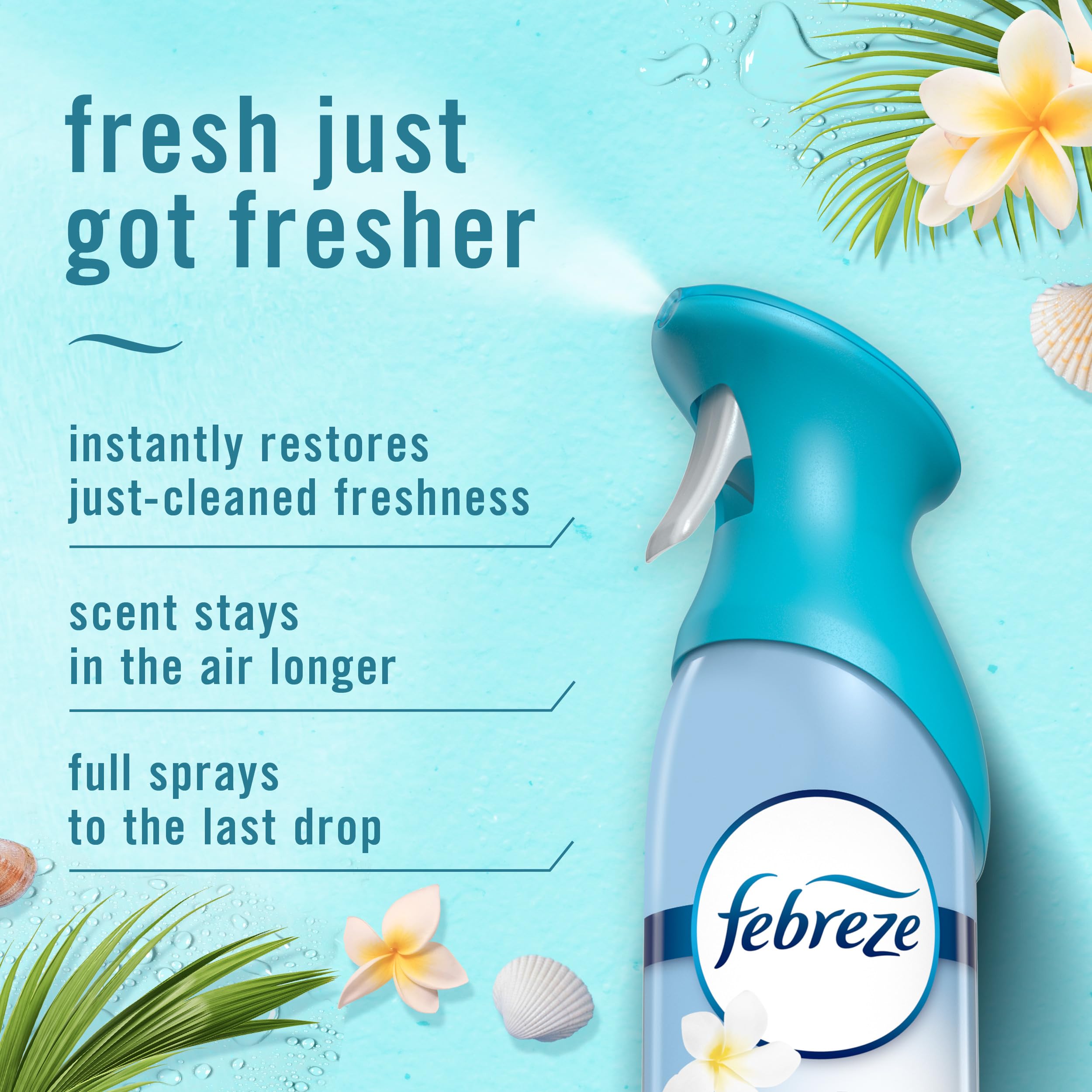 Febreze Air Mist Bora Bora Waters odor fighters focused on eliminating smells.